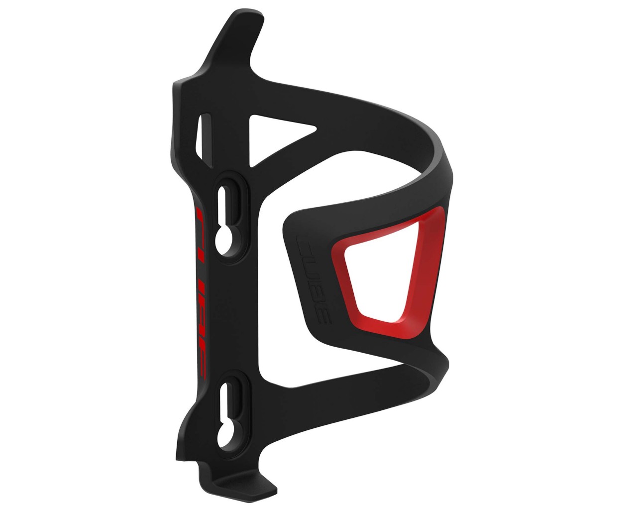 Cube Bottle Cage HPP Left-Hand Sidecage | black n red